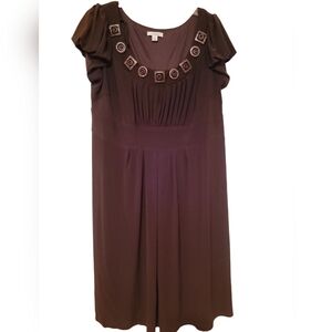 Elegant Brown Dress By Dressbarn